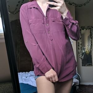 Silly maroon Ann Taylor shirt